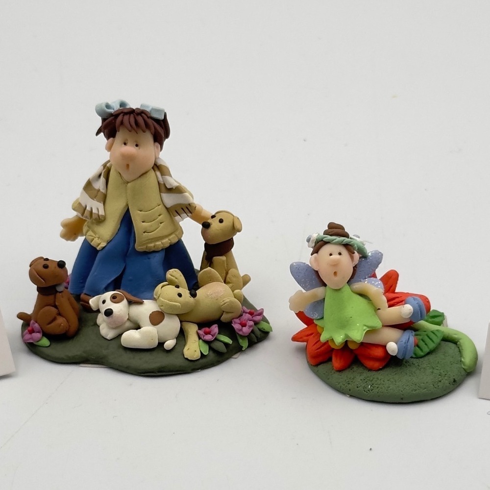 Elayne Watrus Coynes & Co 1999 Figurines Puppy Love EW1301 Ivy Fairy EW1902 Lot